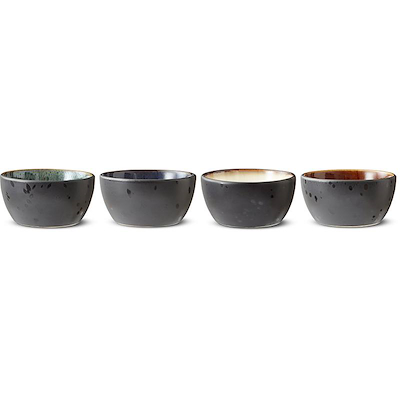 Bitz skålesæt 4 stk. sort/assorteret 10 cm