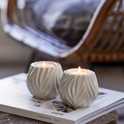 Morsø Flame fyrfadsstager grå 2 stk.