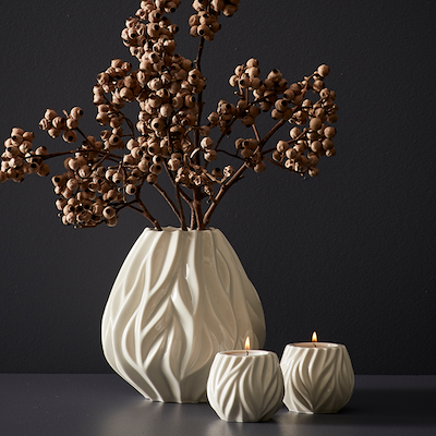 Morsø Flame fyrfadsstager grå 2 stk.