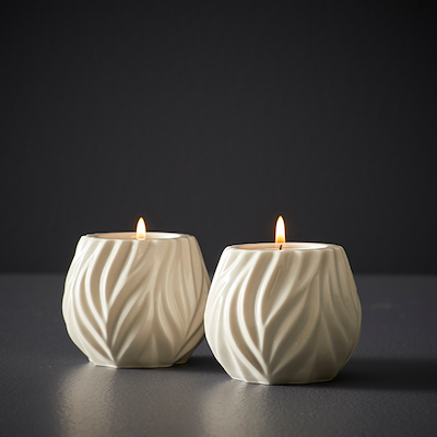 Morsø Flame fyrfadsstager grå 2 stk.