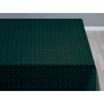 Södahl damask dug Squares 140x270 cm deep green