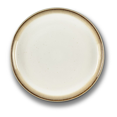 Bitz Gastro flad tallerken grå/ creme 17 cm