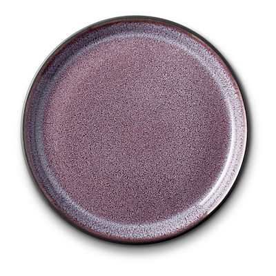 Bitz Gastro flad tallerken sort/lilla 17 cm
