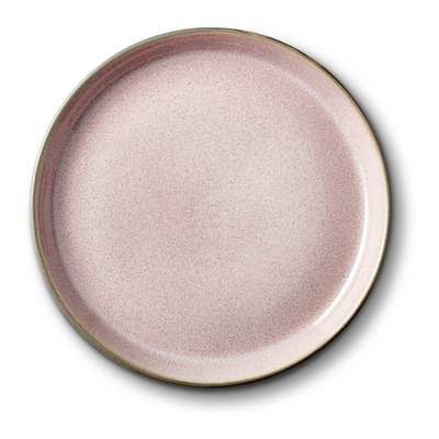 Bitz Gastro flad tallerken grå/lyserød 17 cm