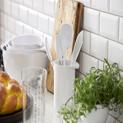 Rosti mixkandesæt med låg hvid 2 stk.