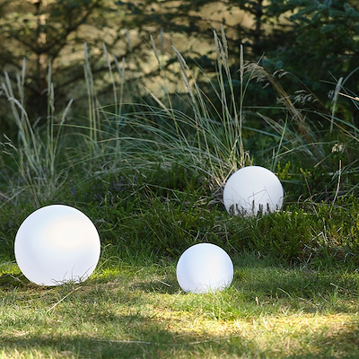 Villa Collection Maane LED lampe m. solar hvid 20x18 cm