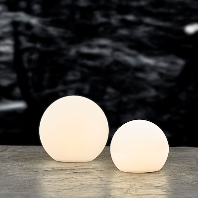 Villa Collection Maane LED lampe m. solar hvid 20x18 cm