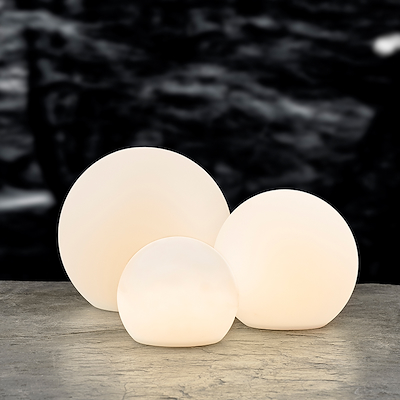 Villa Collection Maane LED lampe m. solar hvid 20x18 cm