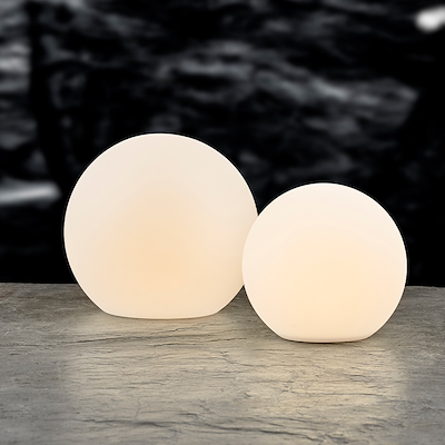 Villa Collection Maane LED lampe m. solar hvid 25x23 cm