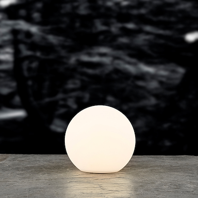 Villa Collection Maane LED lampe m. solar hvid 25x23 cm