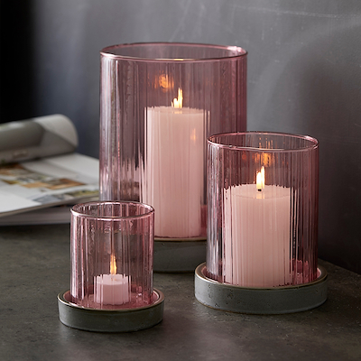 Bitz Hurricane Med LED Lys Pink 24 cm