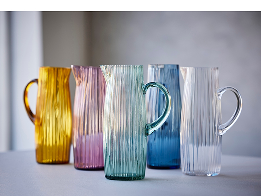 Bitz Kusintha kande i lyserødt glas 1,2 liter