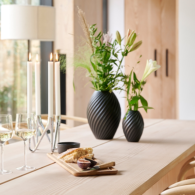 Morsø River vase sort 16 cm