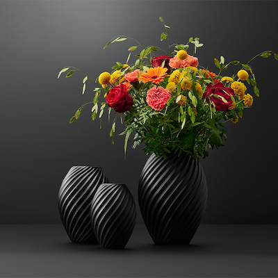 Morsø River vase sort 16 cm