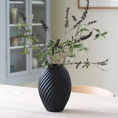 Morsø River vase sort 21 cm