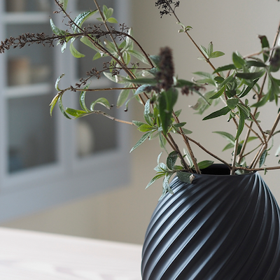 Morsø River vase sort 21 cm