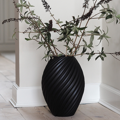 Morsø River vase sort 26 cm