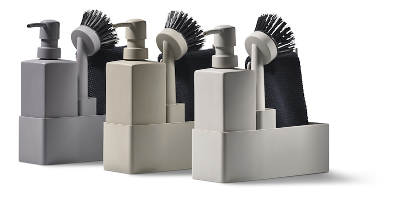 Zone opvaskesæt varm grå