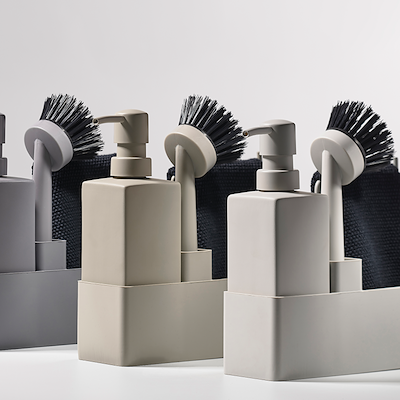 Zone opvaskesæt 4 dele grå