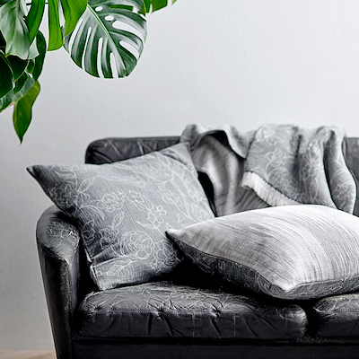 Södahl Infinity plaid bomuld ash/grey 130x170 cm
