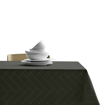 Södahl Tiles Damask dug forest green 140 x 320 cm