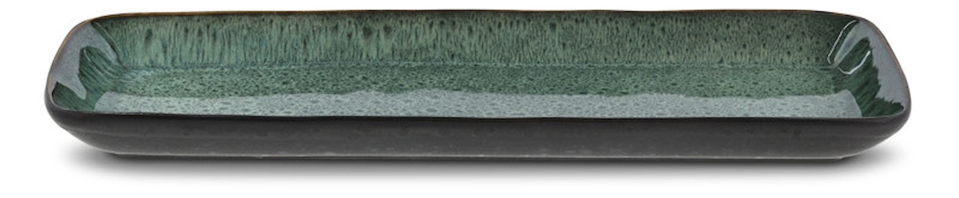 Bitz serveringsfad stentøj grøn 38x14 cm