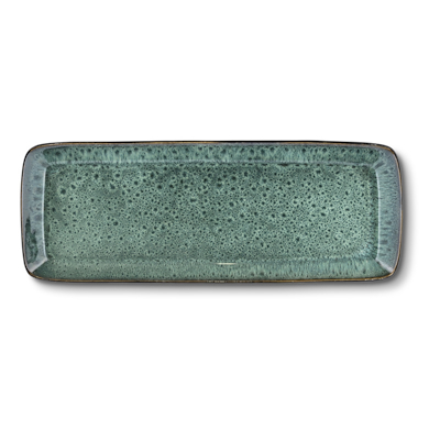 Bitz serveringsfad 38 x 14 cm sort/grøn
