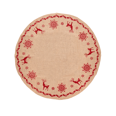 Celebrate Scandinavia juletræstæppe natur jute Ø120 cm