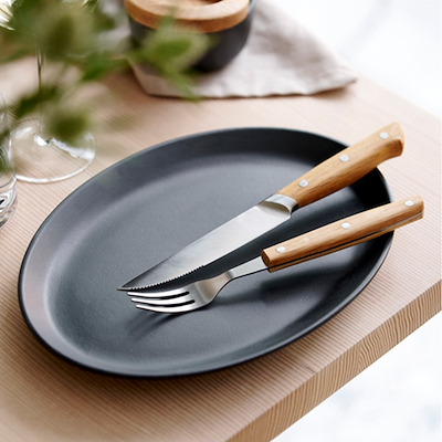 Morsø Forno steaktallerken sort 2 stk. 28x20 cm