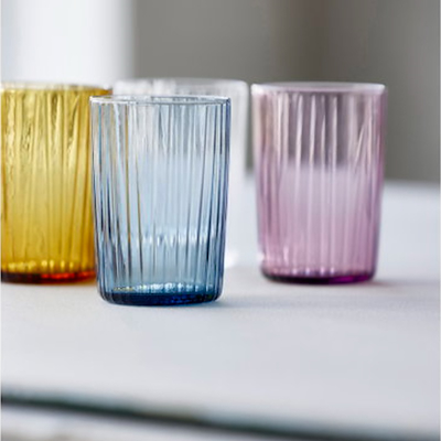 Bitz Kusintha vandglas amber 28 cl 4 stk.