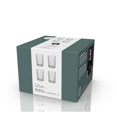 Bitz Kusintha vandglas klar 28 cl 4 stk.