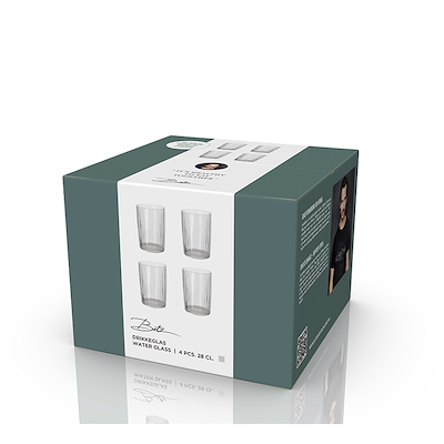 Bitz Kusintha vandglas klar 28 cl 4 stk.