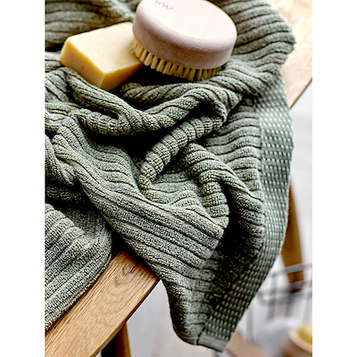 Södahl Organic håndklæde melange olive 70x140 cm