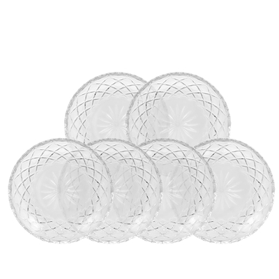 Lyngby Glas asiet 6 stk. 16 cm