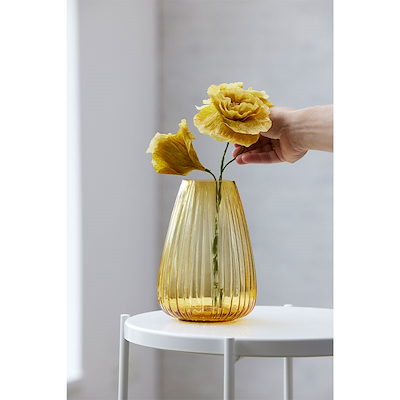 Bitz Kusintha vase amber 22 cm