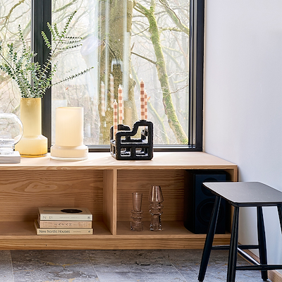 Villa Collection skammel sort 46.5x28x45 cm