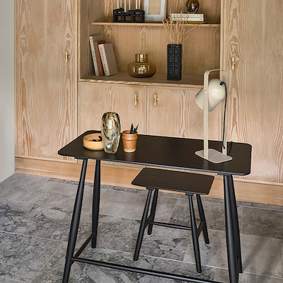 Villa Collection skammel sort 46.5x28x45 cm