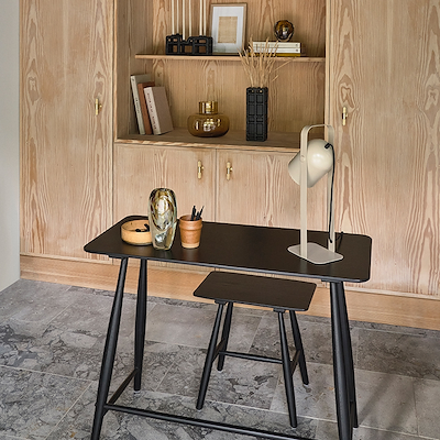 Villa Collection skrivebord sort 100x44,5x73 cm