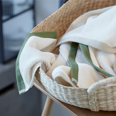 Södahl Contrast Vaskeklud Olive 30 cm