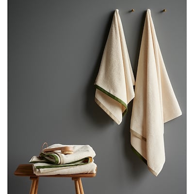 Södahl Contrast Håndklæde Olive 50x70 cm
