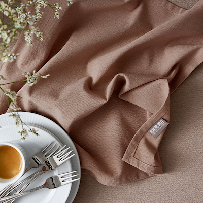 Bastian Tekstiler dug fungi brown 270x140 cm