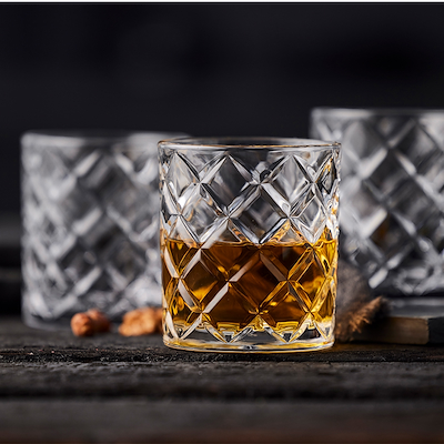 Lyngby Glas Diamond whiskyglas 35 cl 6 stk.