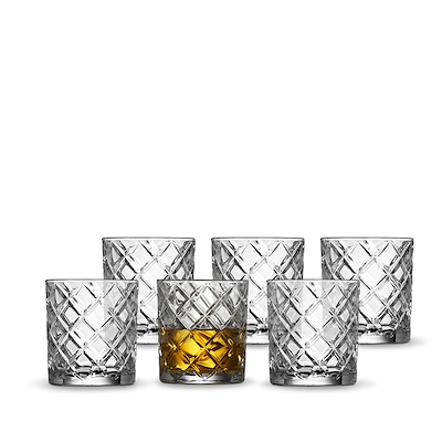 Lyngby Glas Diamond whiskyglas 35 cl 6 stk.