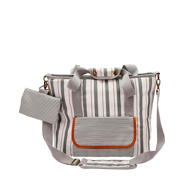 Xplore It køletaske stribet hvid/grå 14 liter
