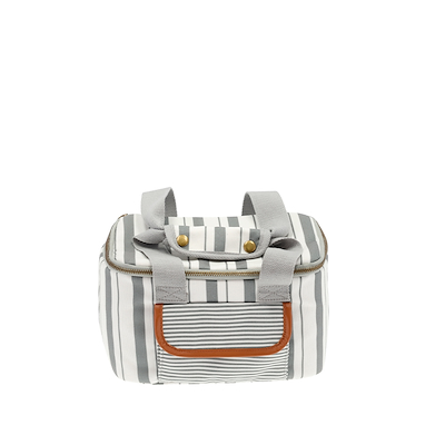 Xplore It køletaske stribet hvid/grå 6,5 liter