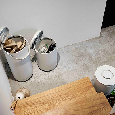 Zone Circular affaldsspand warm grey 22+12 liter