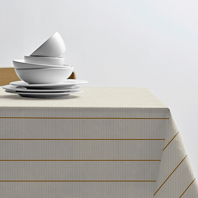 Södahl Line dug offwhite/gold 140 x 270 cm