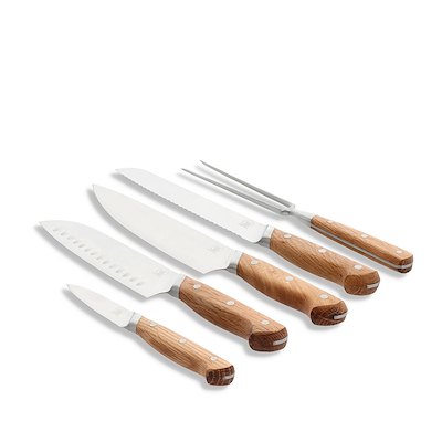 Morsø Foresta knivsæt egetræ 5 stk.