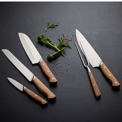 Morsø Foresta knivsæt egetræ 5 stk.