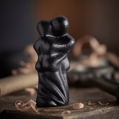 Morsø skulptur støbejern "Et kram fra mig til dig" 13 cm